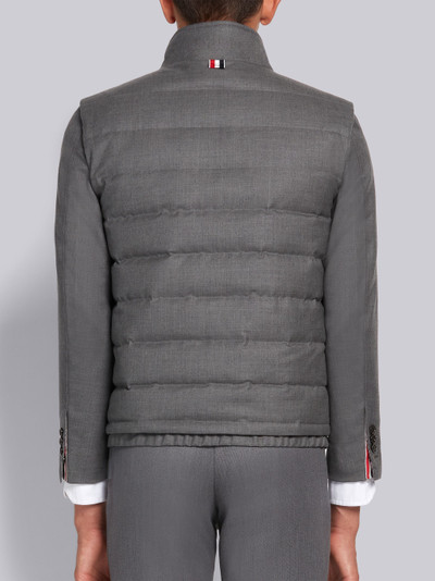 Thom Browne Medium Grey Down Filled Super 120s Twill Ski Vest outlook