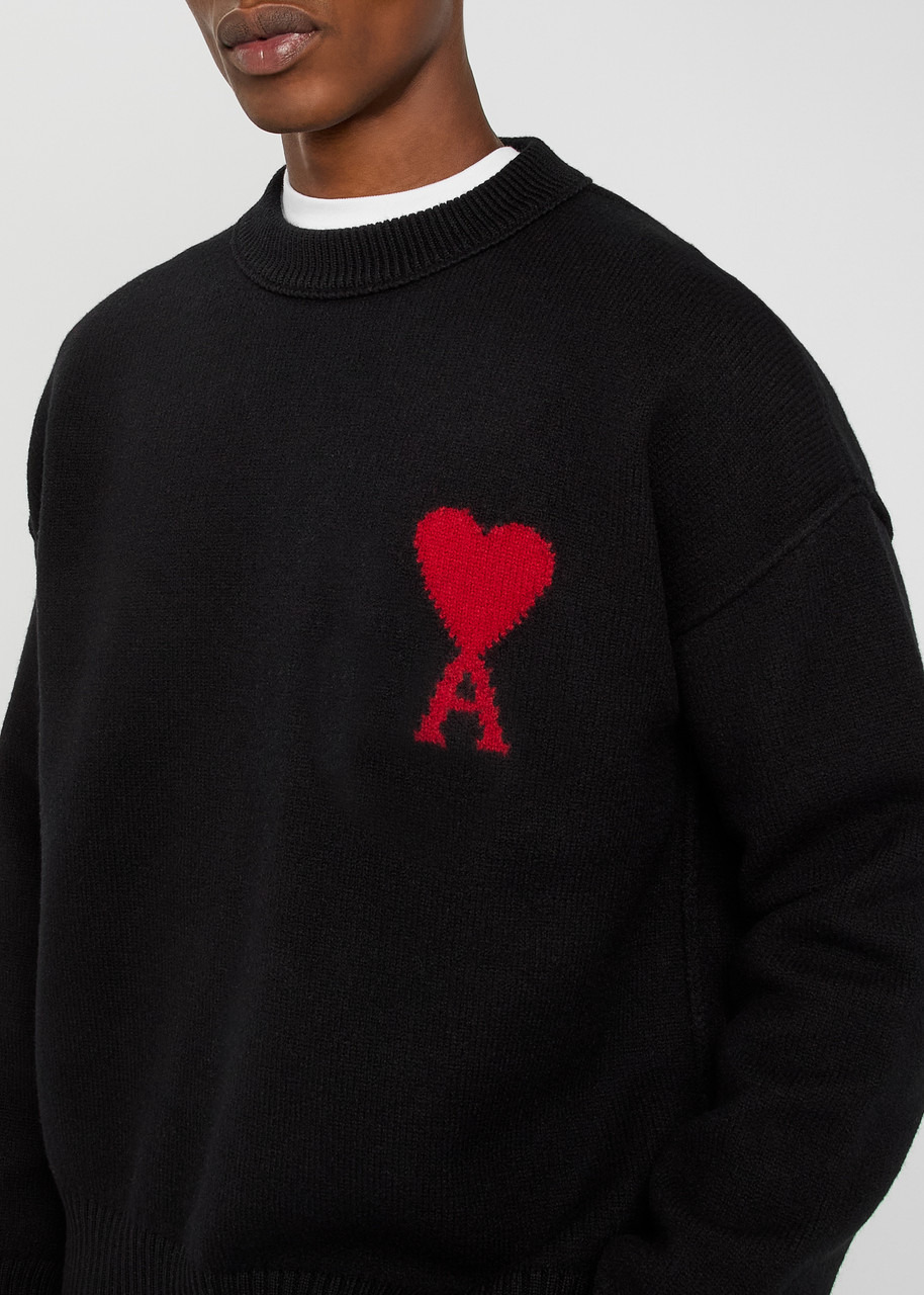 Ami Paris Logo-intarsia Wool Jumper - 5
