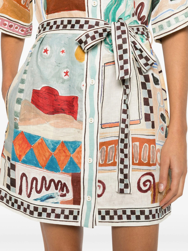 ALÉMAIS Alemais Michelle Abstract-print Mini Dress outlook