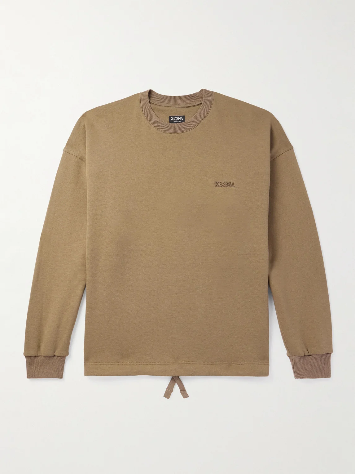 Logo-Embroidered Cotton-Blend Jersey Sweatshirt - 1