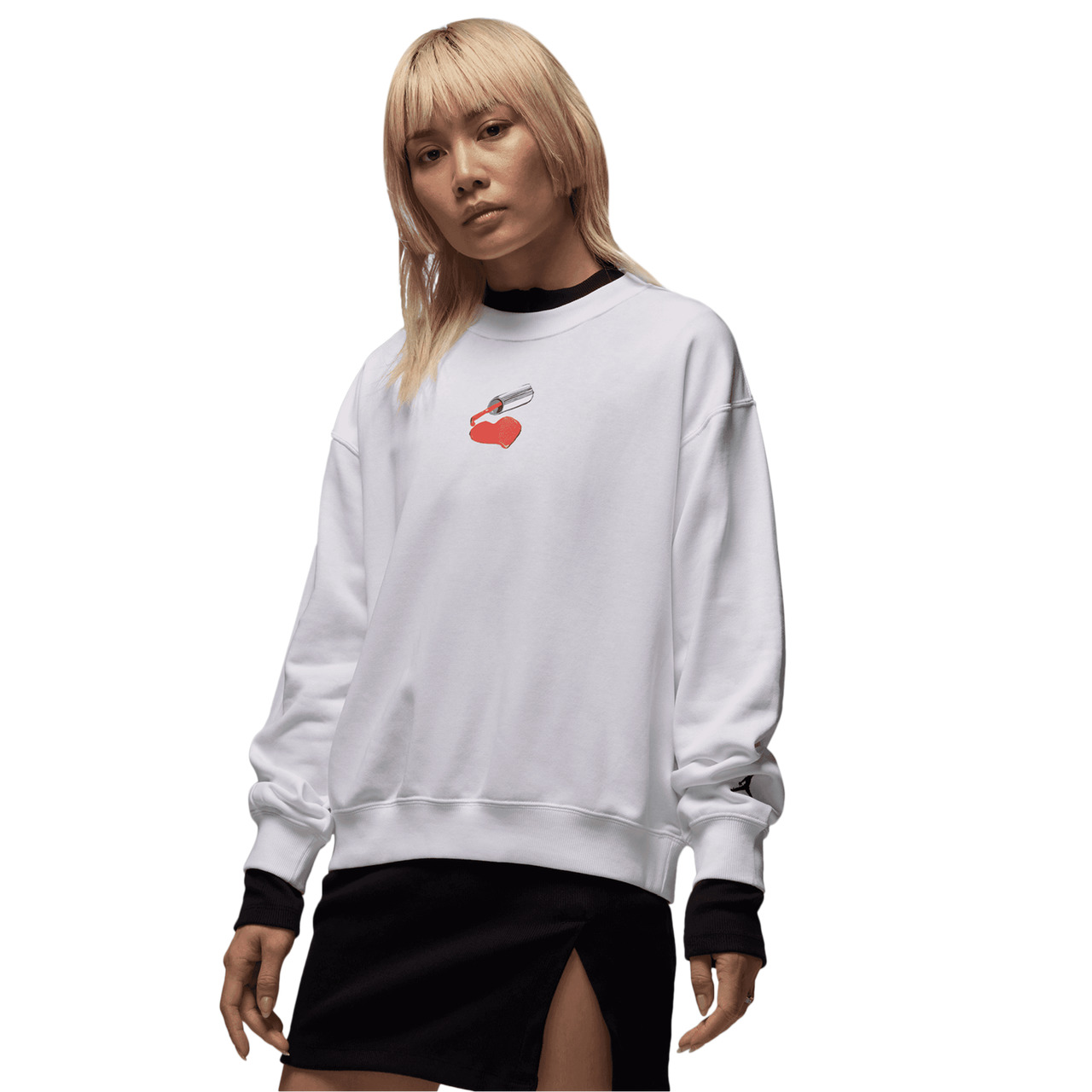 Jordan Womens Jordan Brooklyn FT NP Graphic Fleece Crew - 1