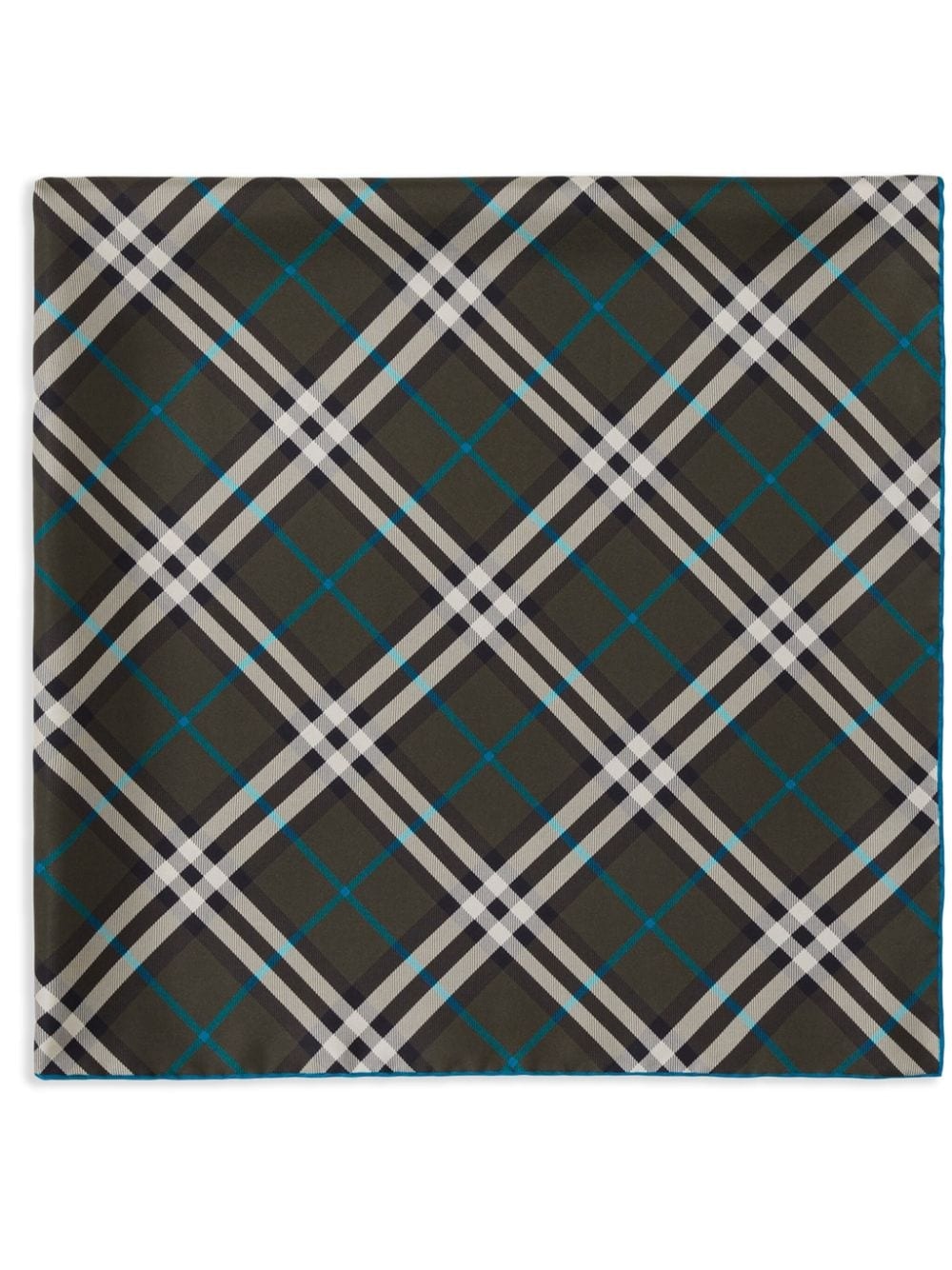 checked silk scarf - 1