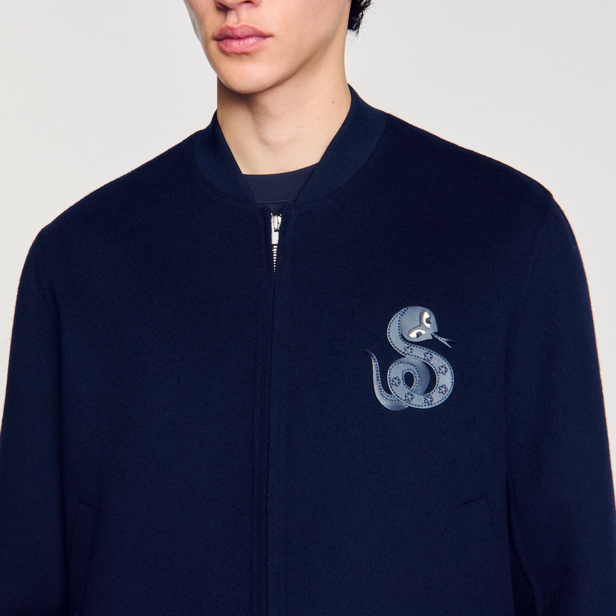 DOUBLE-FACED SNAKE-DETAIL JACKET - 3