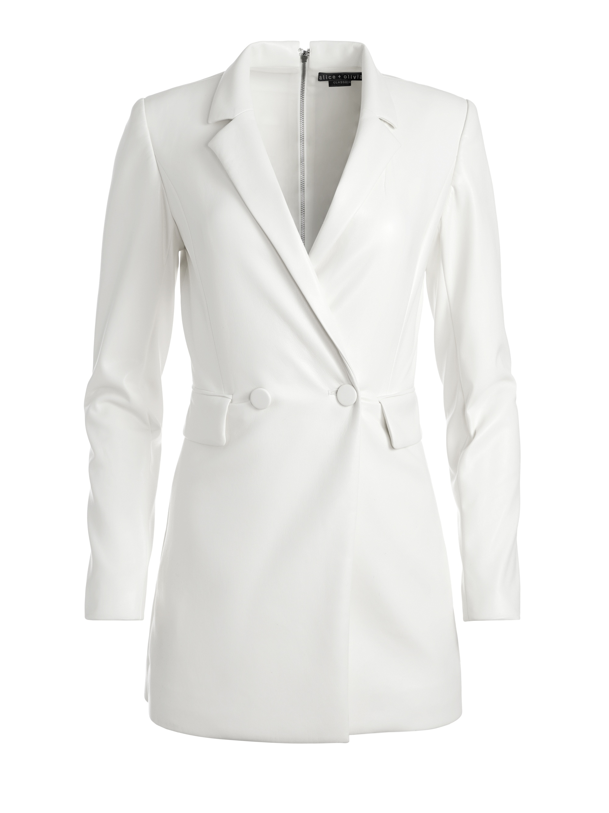 KYRIE VEGAN LEATHER TUXEDO SKORT ROMPER - 1