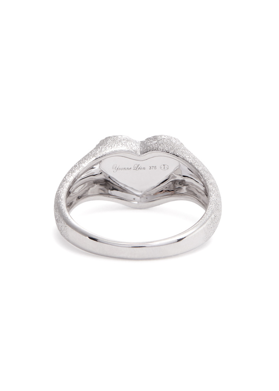 Baby Chevaliere glittered pinky ring - 4