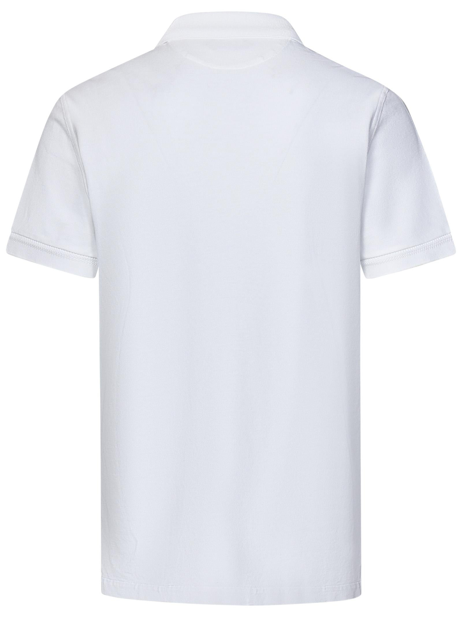 Classic short-sleeved white cotton piquet tennis polo shirt. - 4