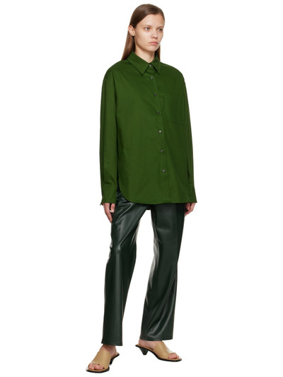 The Frankie Shop Green Pernille Faux-Leather Pants outlook