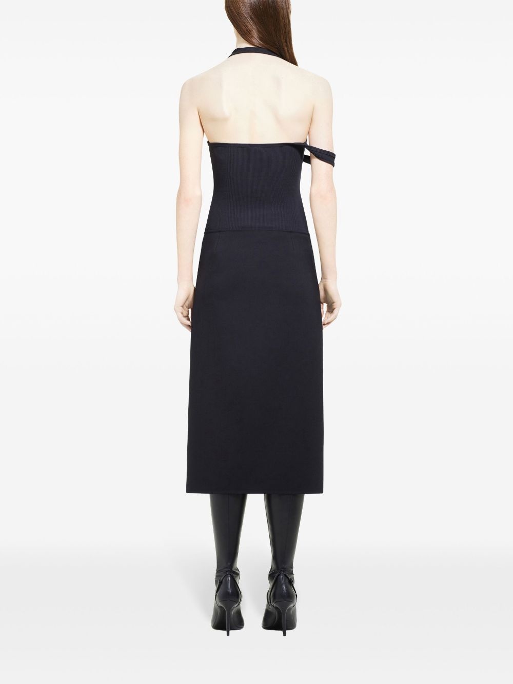 asymmetric ribbed-knit tank top - 4