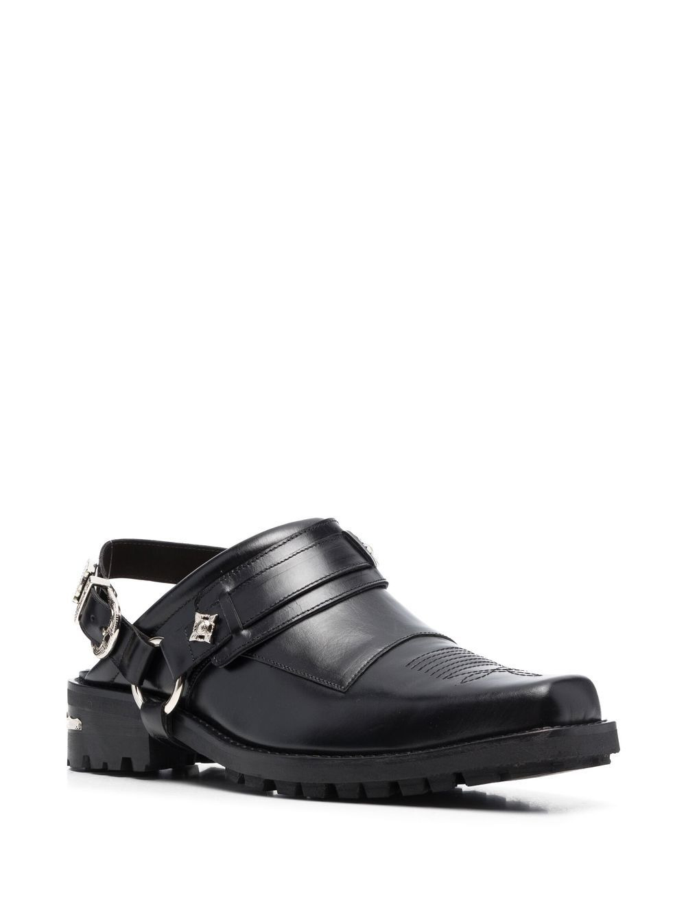 leather slingback loafers - 2