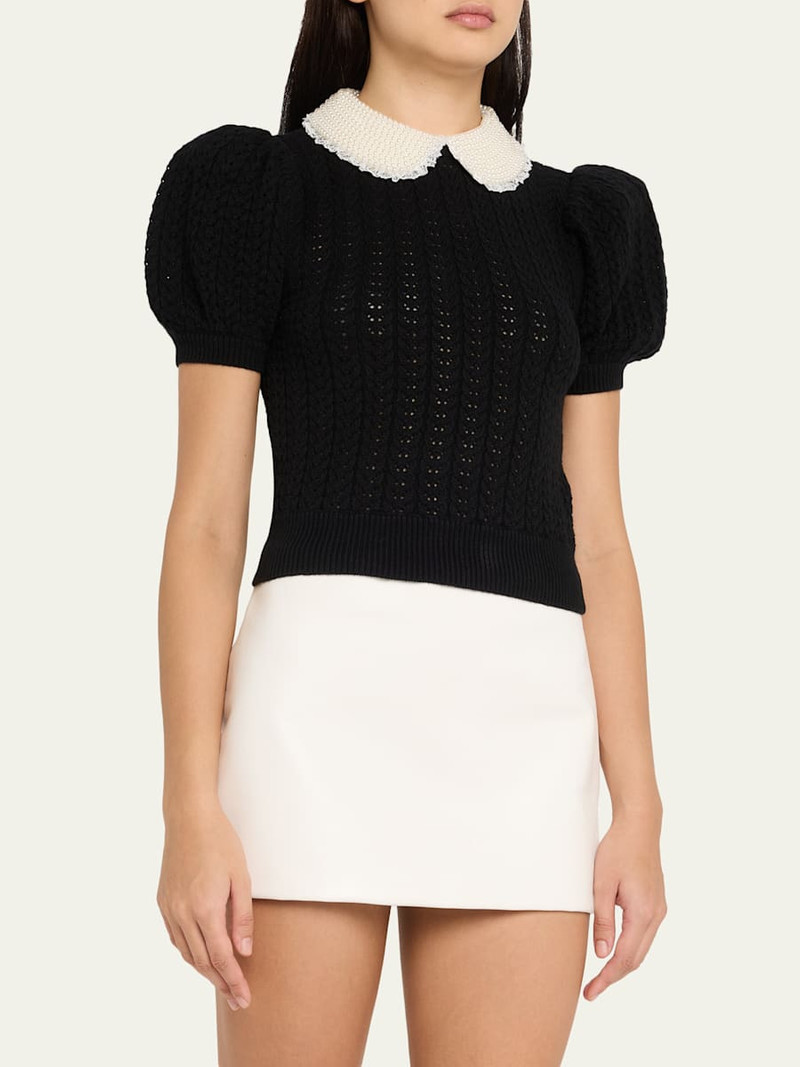 Alice + Olivia Chase Puff-Sleeve Sweater outlook