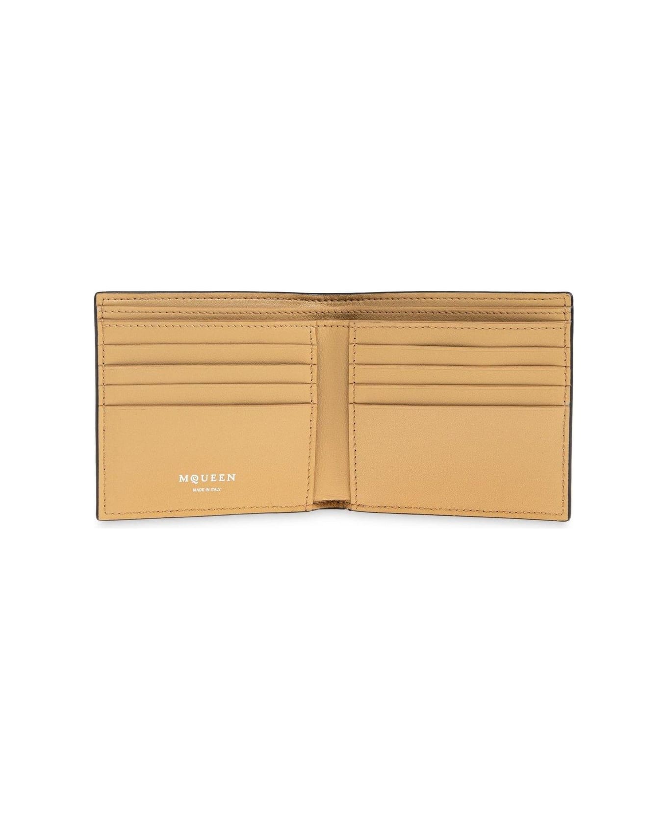 Crackled Logo Lettering Bi-fold Wallet - 4