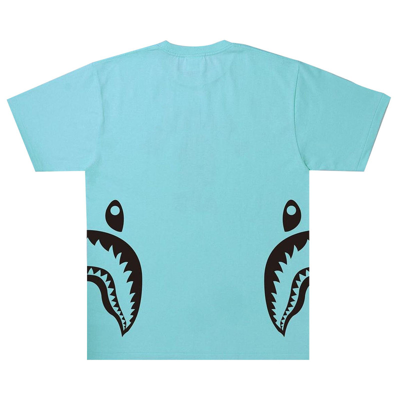 A BATHING APE® BAPE Bicolor Side Shark Tee 'Sax' outlook
