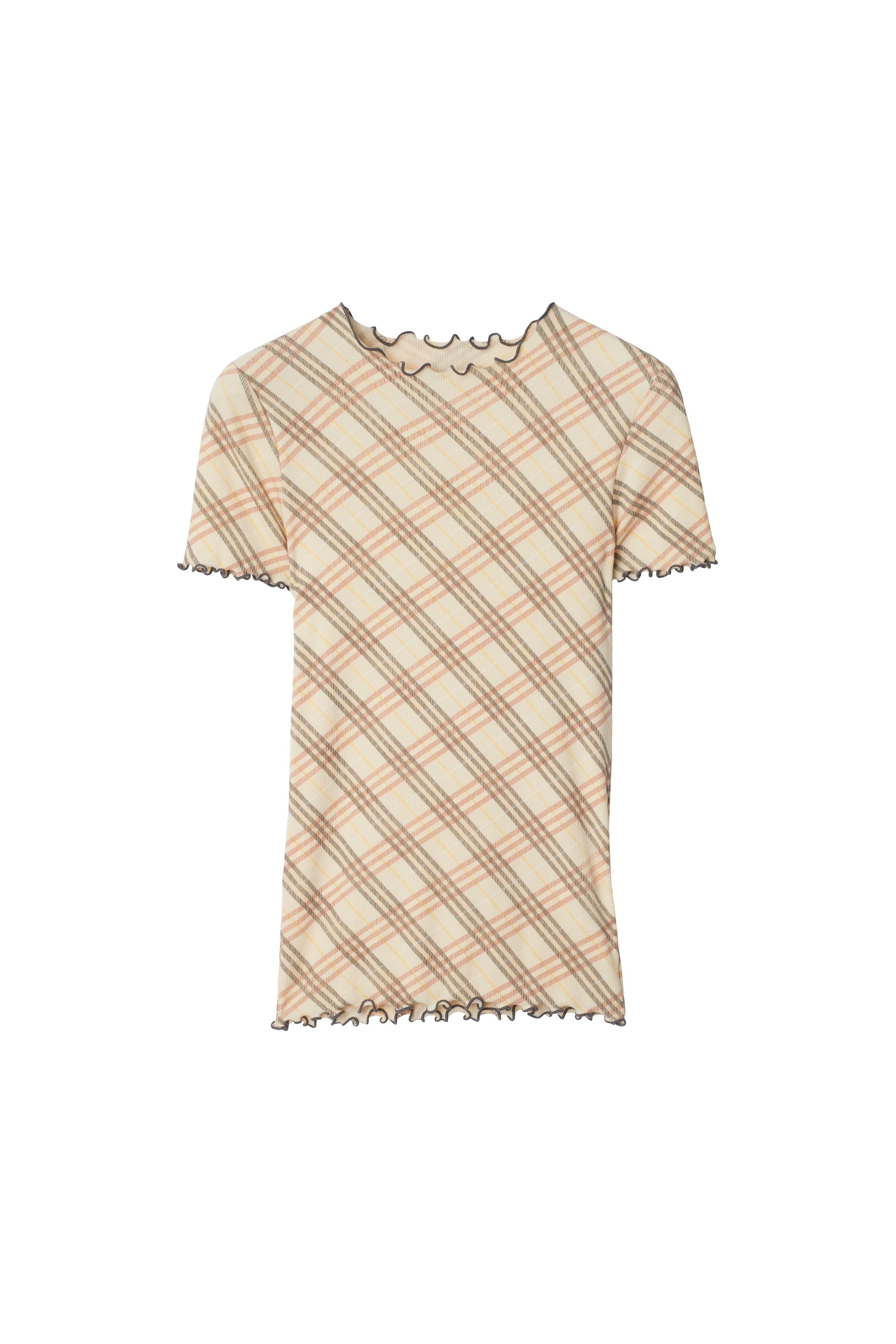 burberry Check Stretch Cotton T-shirt in Teacup at Nordstrom - 2