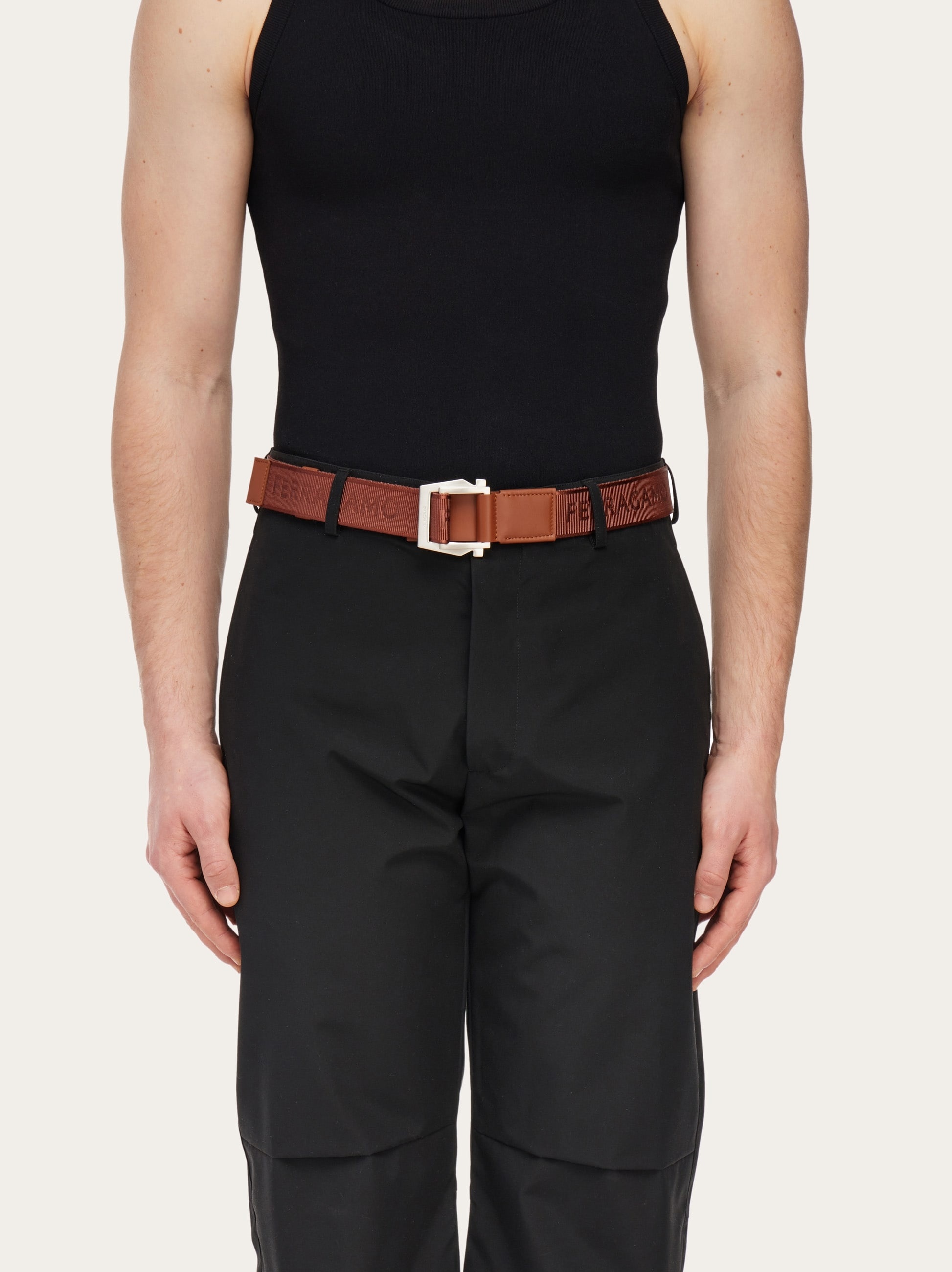 Belt with Gancini buckle - 4