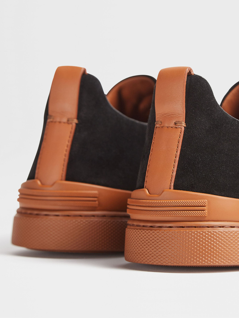 BLACK SUEDE TRIPLE STITCH™ SNEAKERS 6