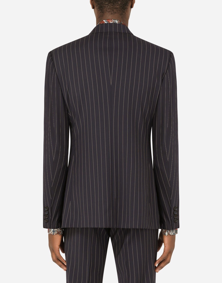 Double-breasted pinstripe stretch wool Sicily-fit suit - 5