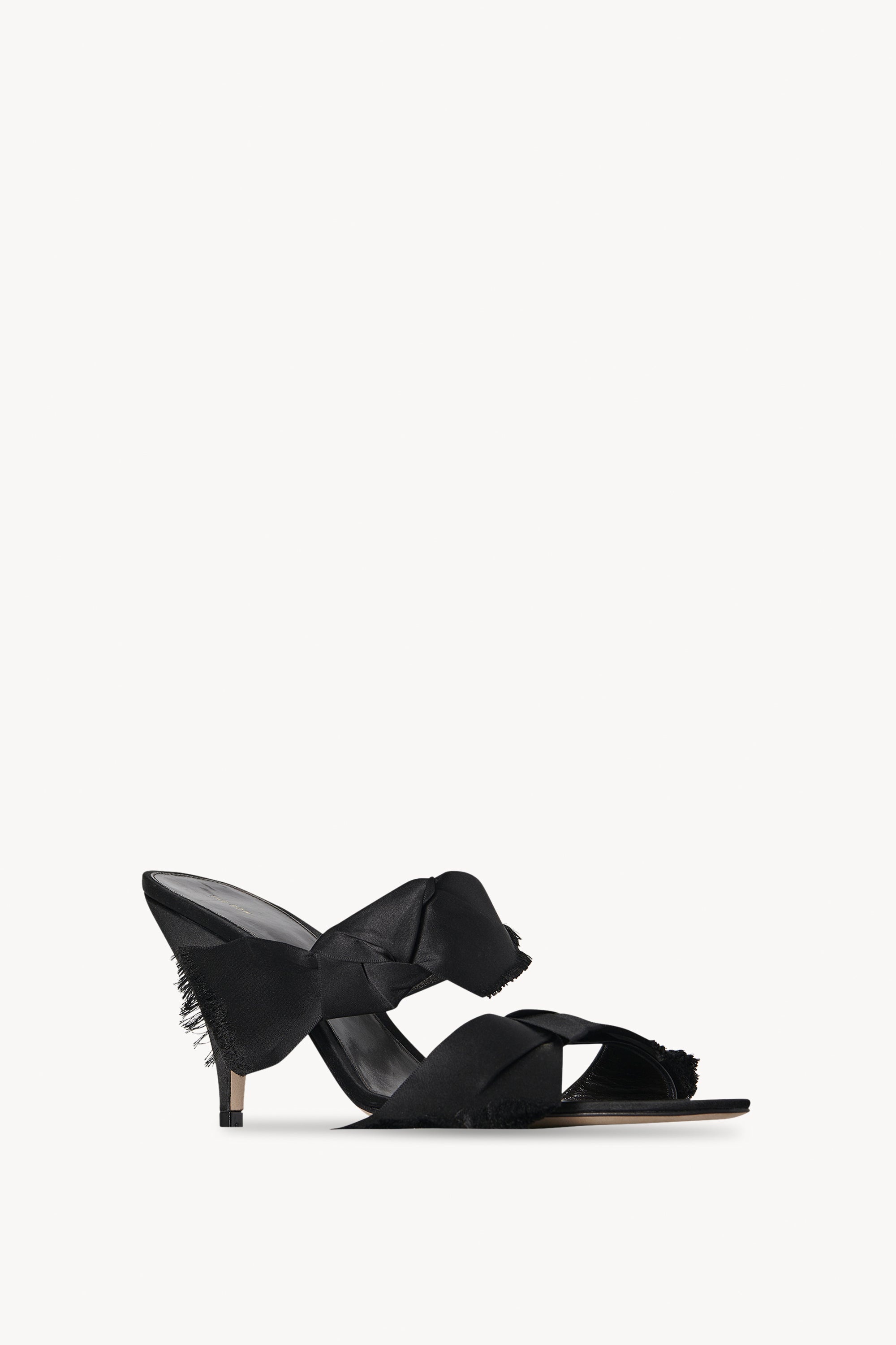 Vika Knot Heeled Sandal in Satin - 2
