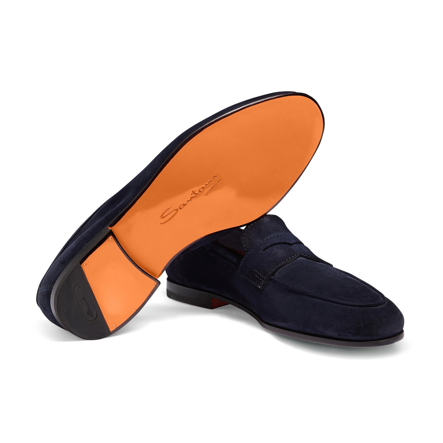 Men's blue suede Carlo loafer - 4