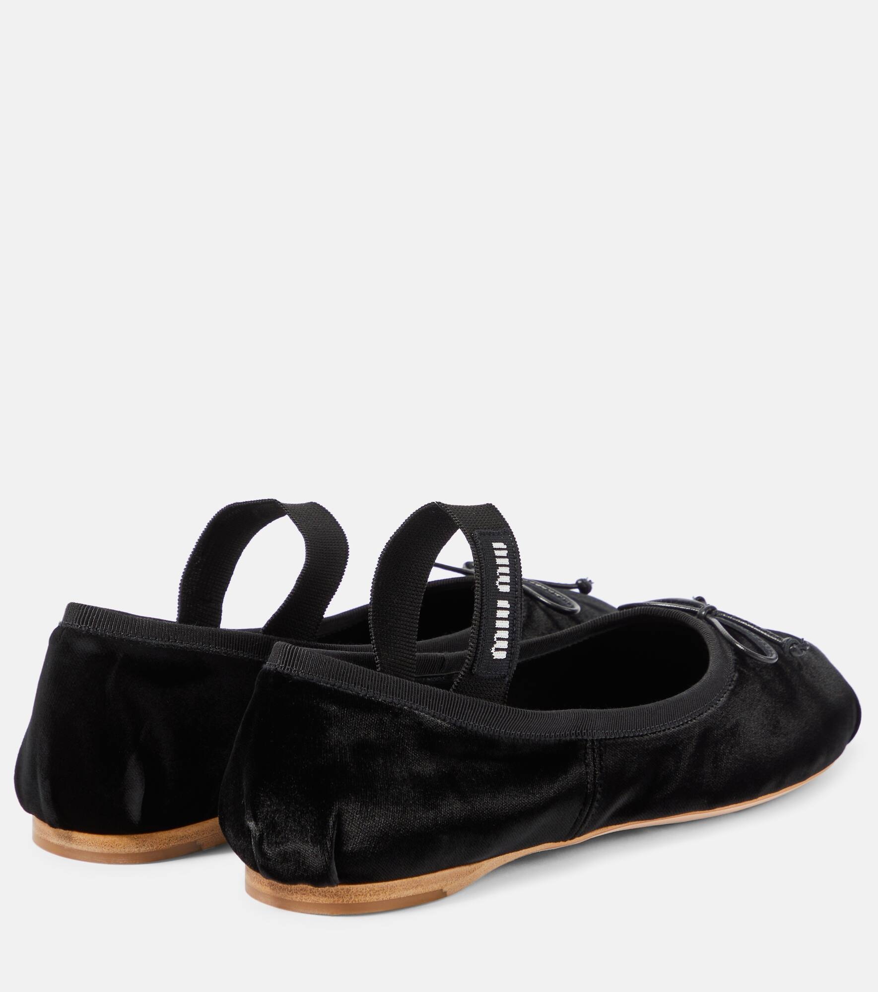 Velvet ballet flats - 3