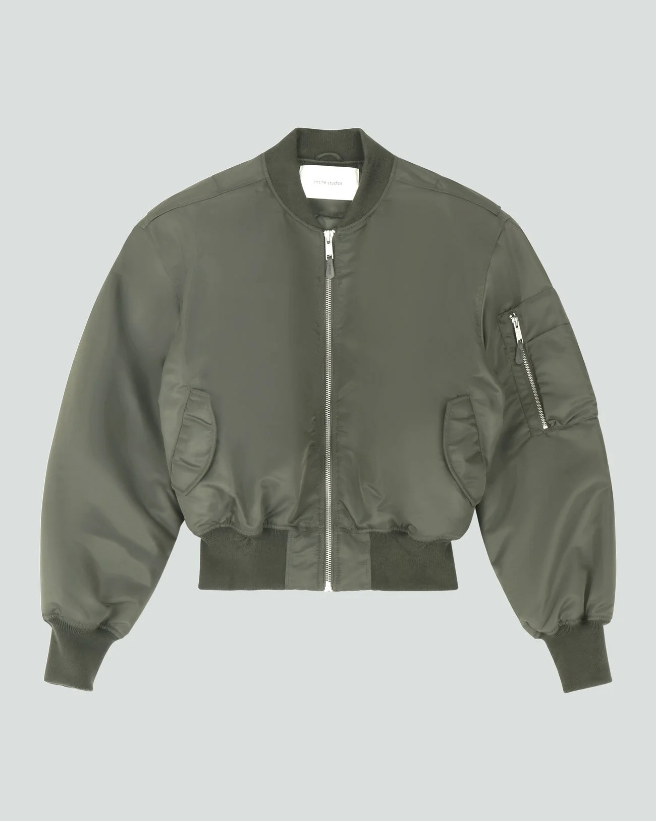 CROPPED BROAD BOMBER KHAKI - 1