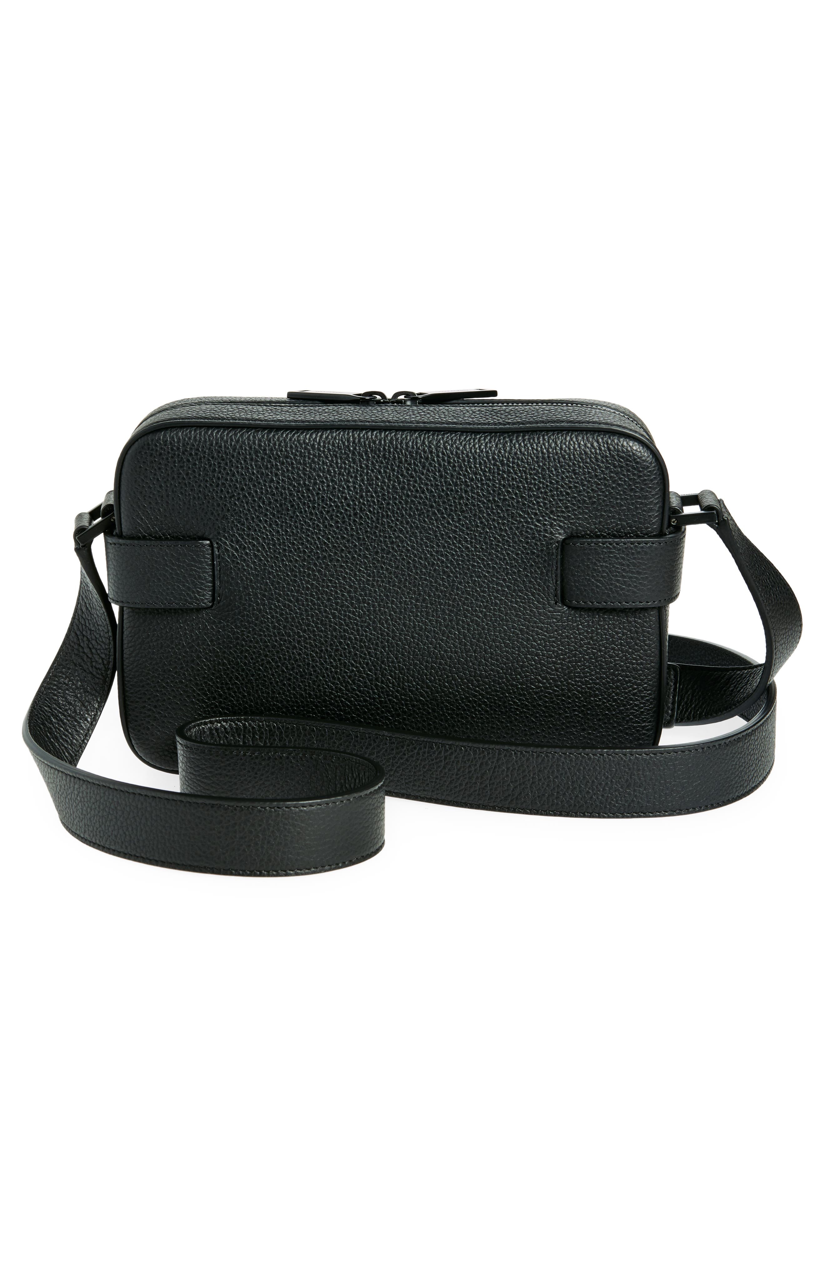 FERRAGAMO 
Twins Leather Crossbody Bag
 in Nero Nero Nero at Nordstrom - 2
