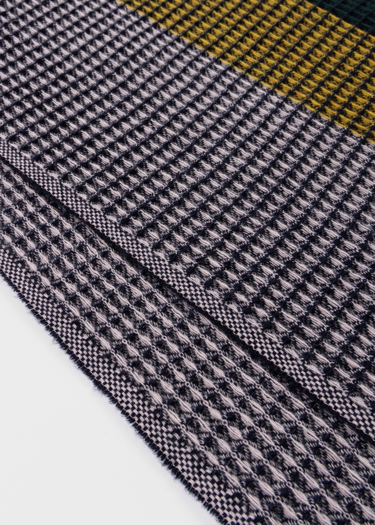 Wool Basketweave Stripe Blanket - 5