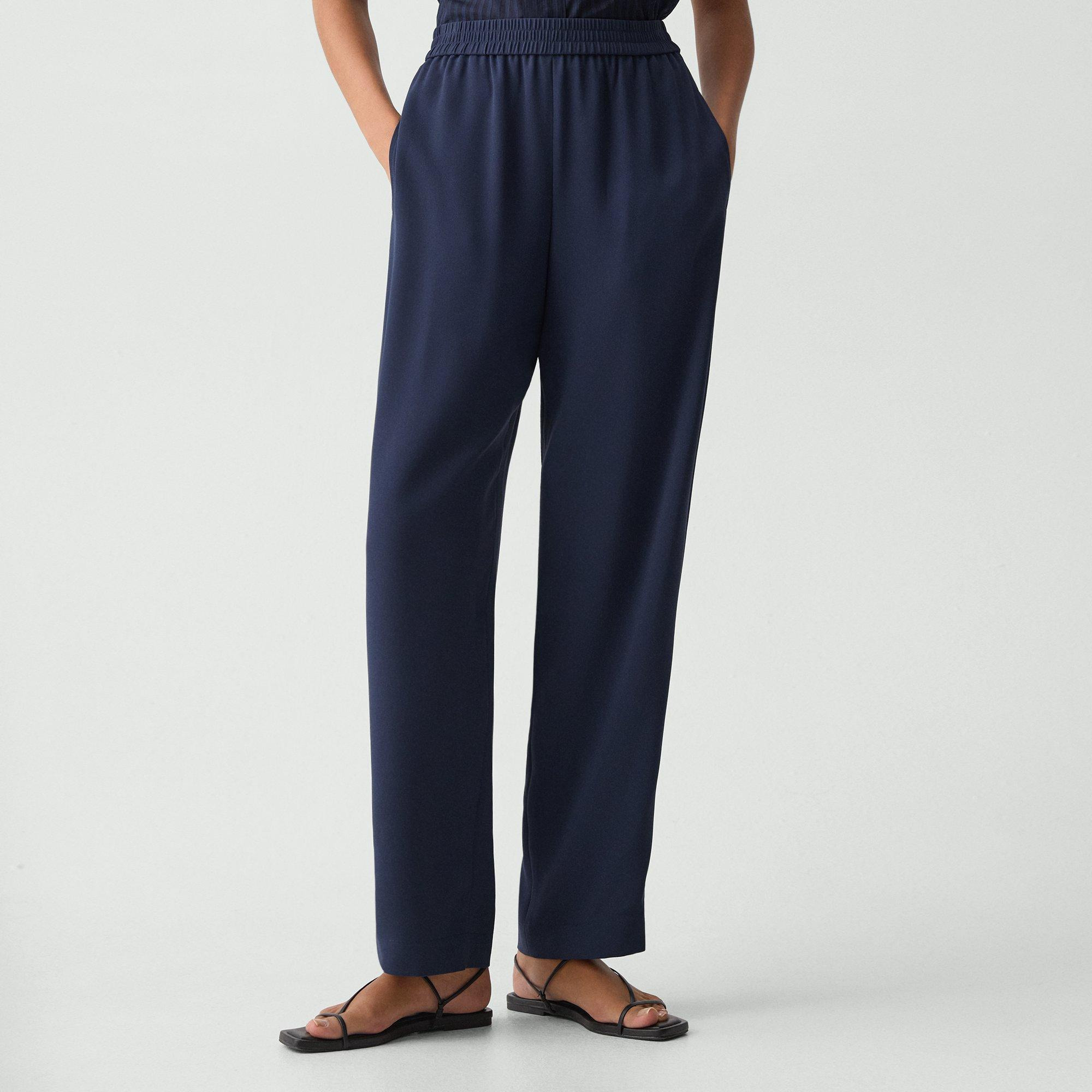 Relaxed Pull-On Pant in Satin Crepe - 5