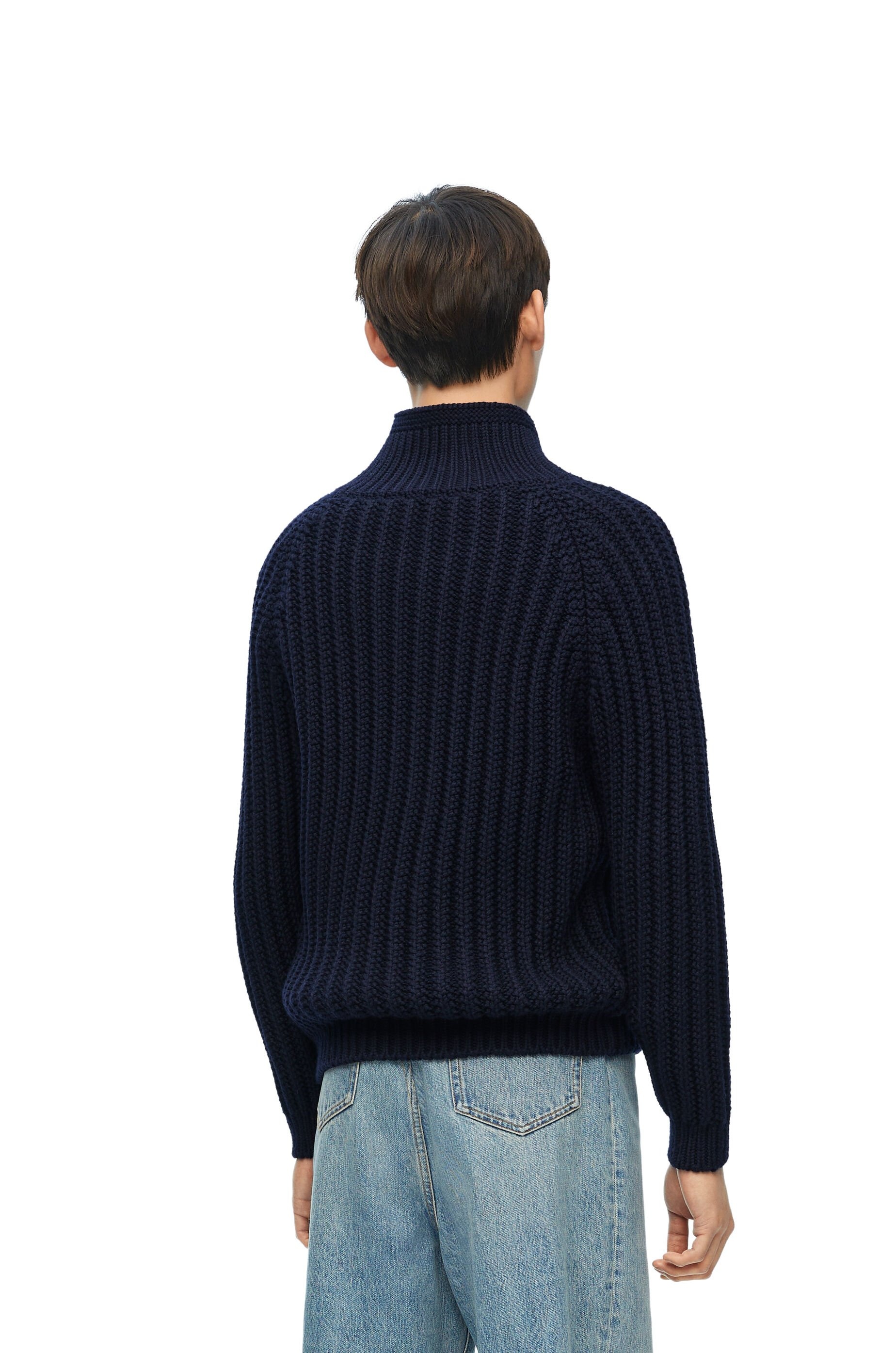Zip-up sweater in wool - 4