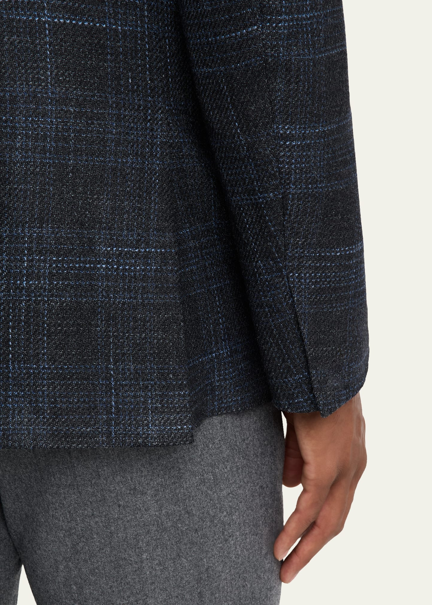Men's Plaid Winter Crossover Single-Breasted Sport Coat - 8