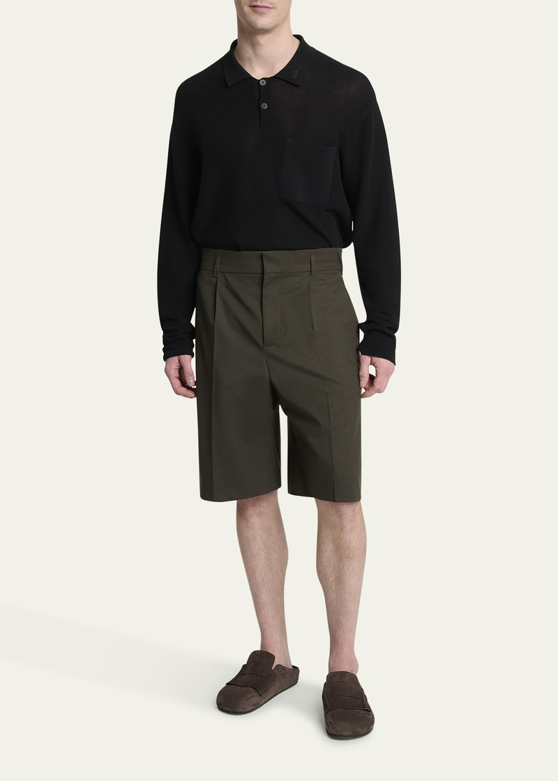 JACQUEMUS Men's Relaxed Single-Pleated Shorts outlook