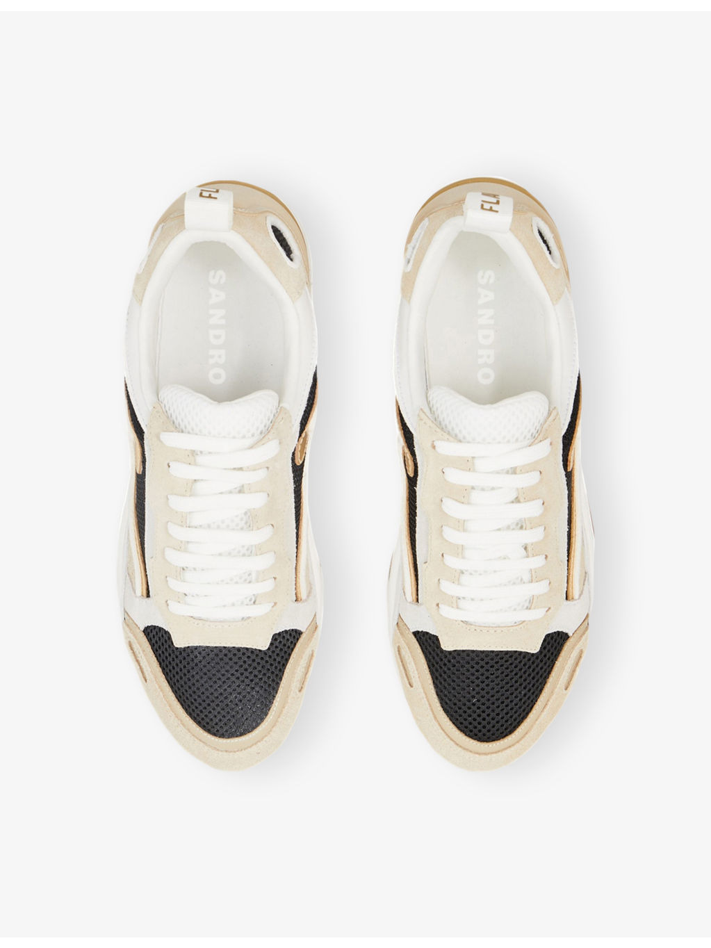 Flame leather and mesh trainers - 2