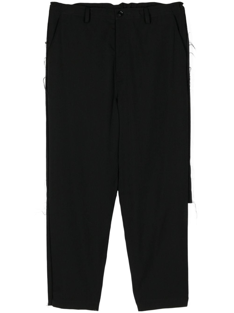 raw-cut tapered trousers 1
