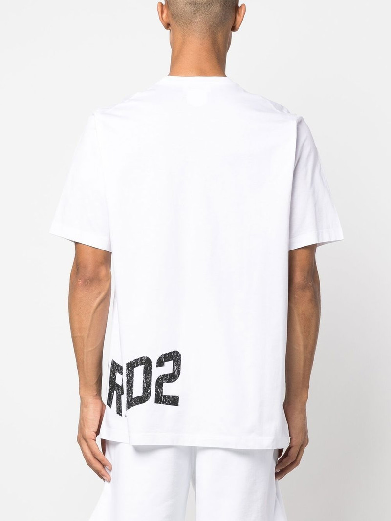 logo print cotton T-shirt 4