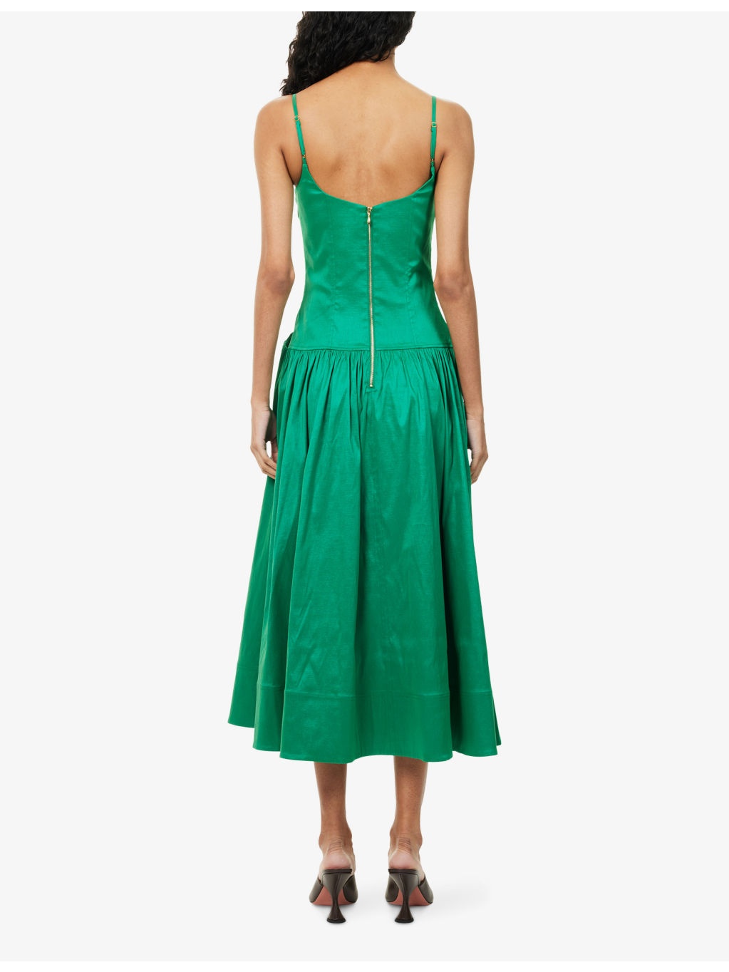 Bailey Corseted Woven Midi Dress - 4