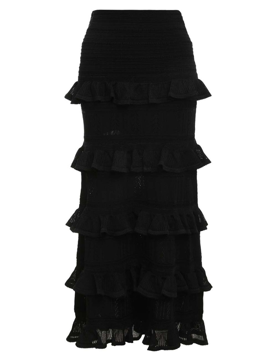 LUMINOSITY RUFFLE MIDI SKIRT - 1