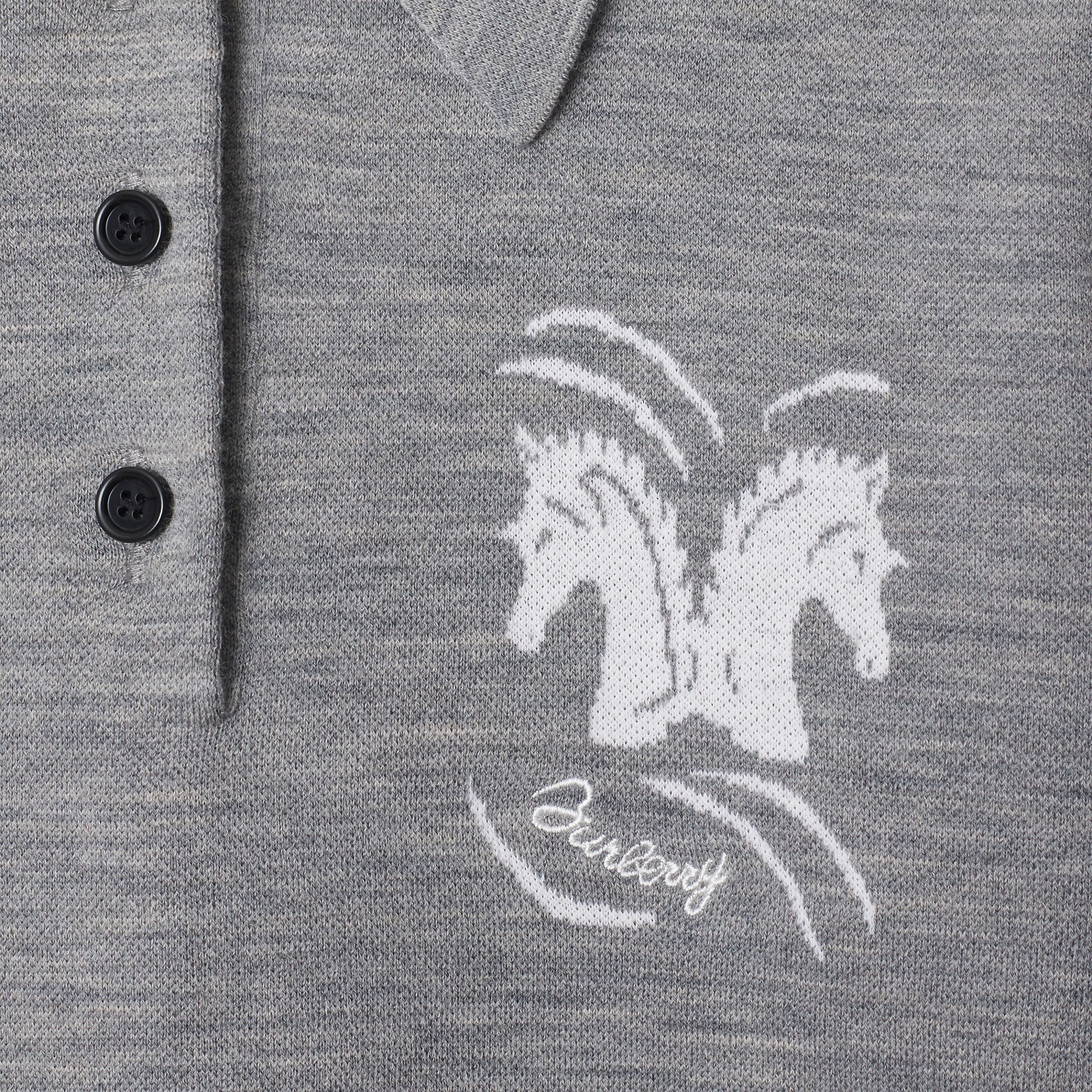 Mirrored Horse Wool Blend Polo Shirt - 5