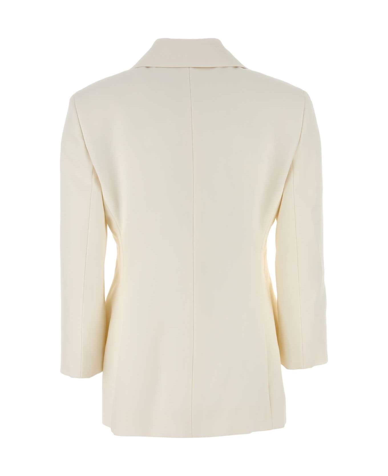 Ivory Wool Blazer - 2