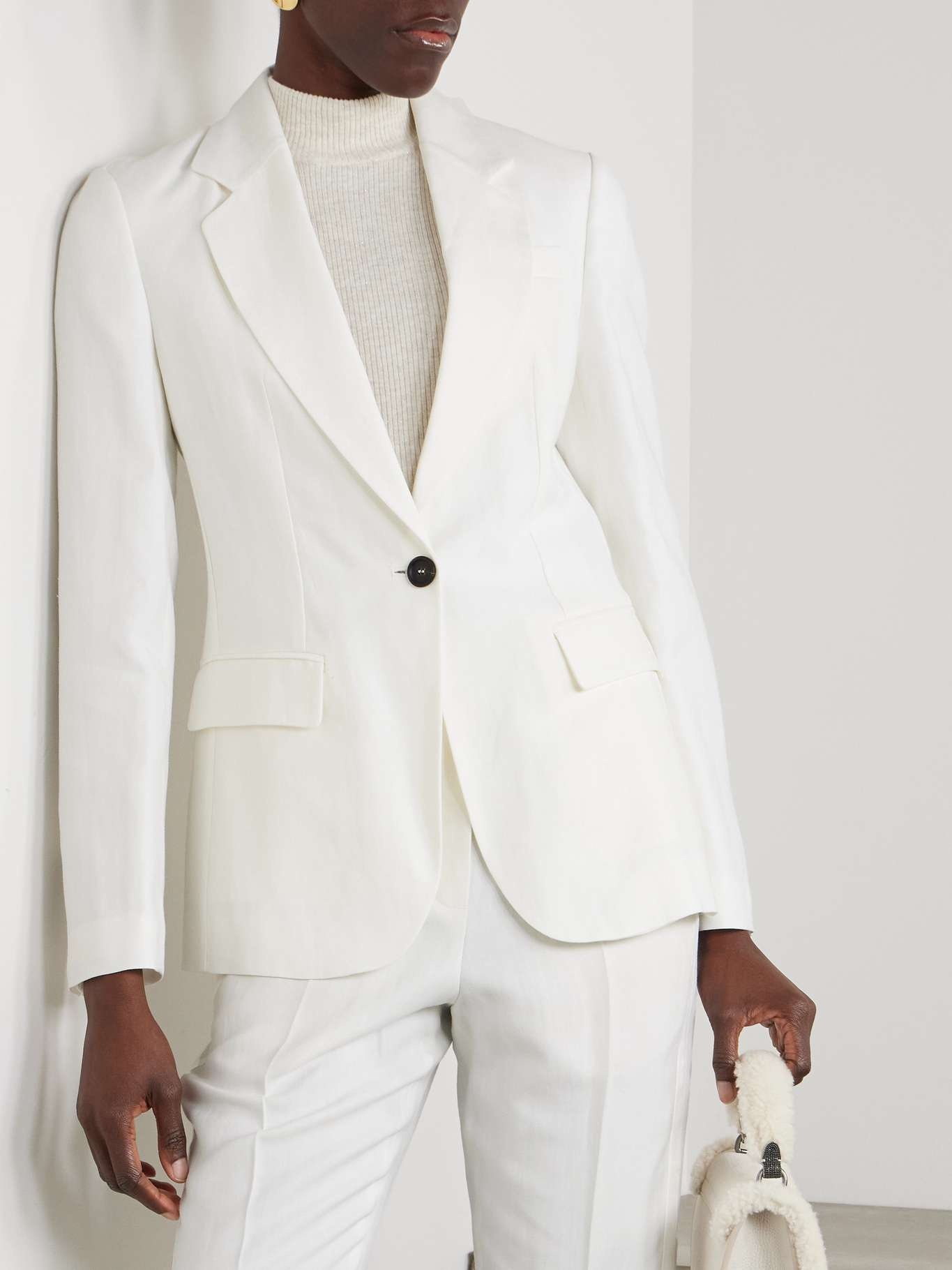 Twill blazer Off-white - 3