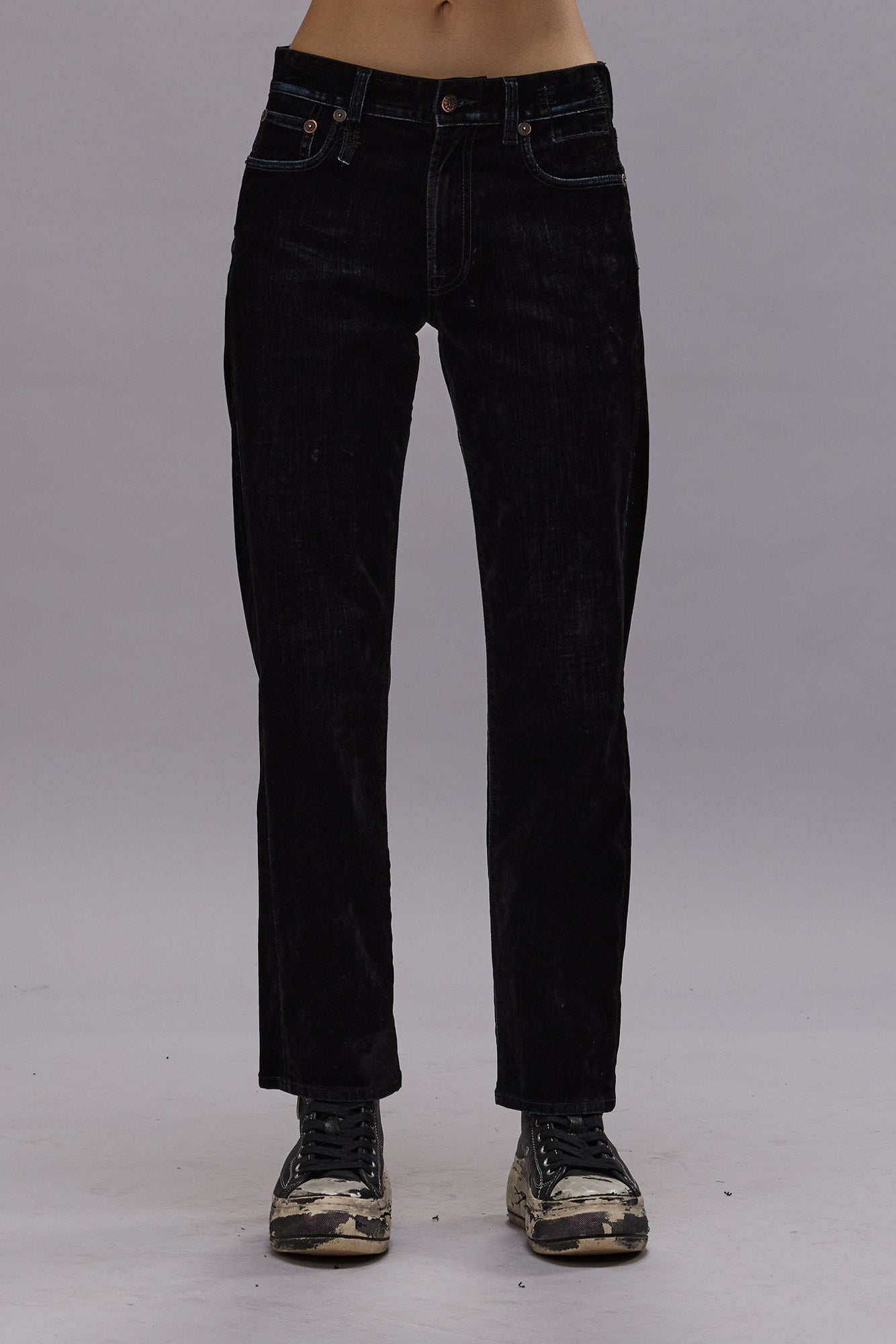 ROMEO JEAN - FLOCKED BLACK - R13 - 4