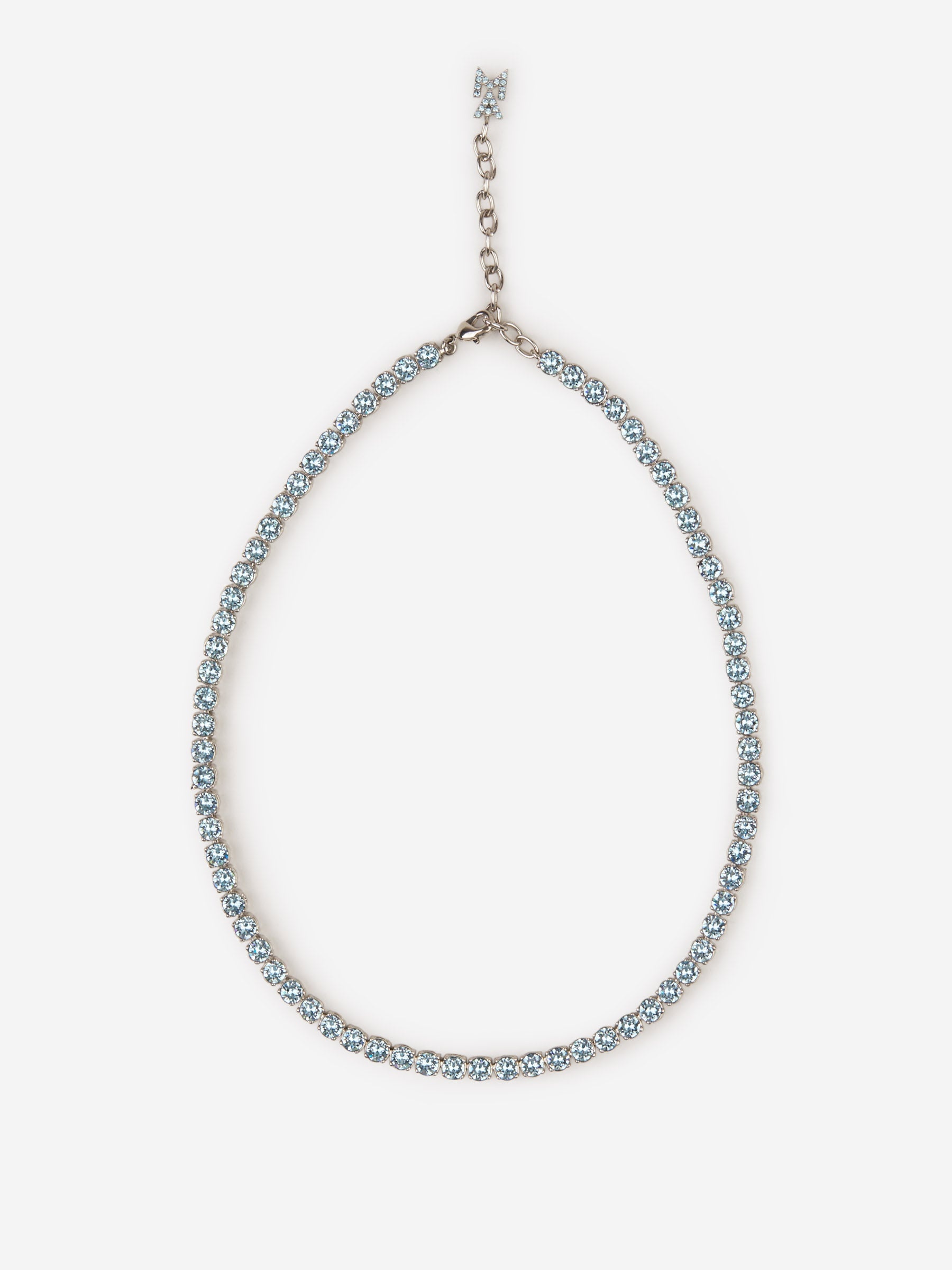 【関税込み】Amina Muaddi シルバー＆ピンク テニスネックレス Amina Muaddi CRYSTAL TENNIS NECKLACE | santaeulalia | REVERSIBLE