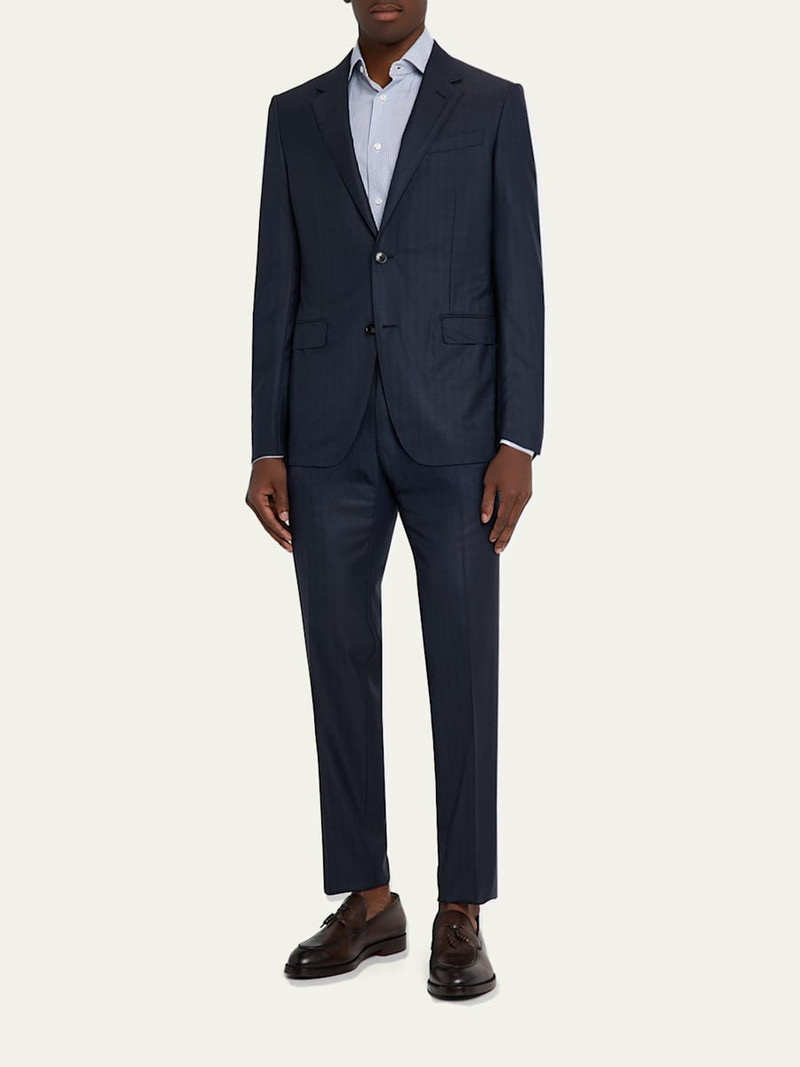 ZEGNA Men's Tonal Stripe Wool Two-Piece Suit outlook