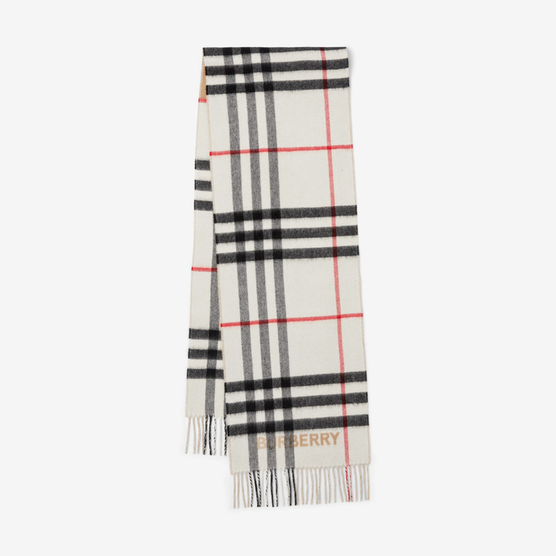 Contrast Check Cashmere Scarf 1