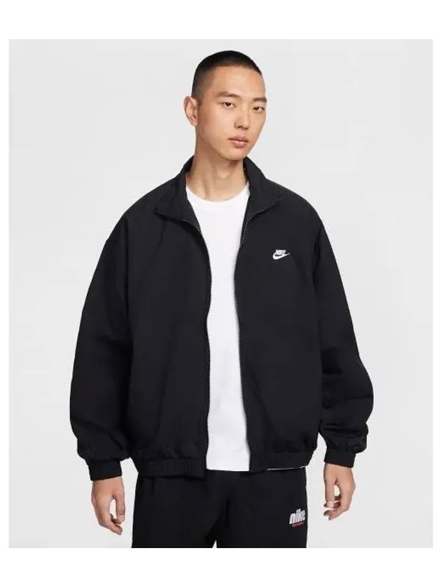 Club Oversized Woven Track Jacket Black - 2