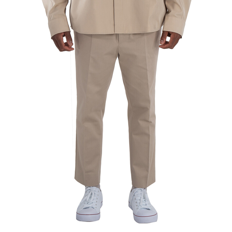 Ami Paris Men's Beige Clair Elasticated Waist Trousers - 3