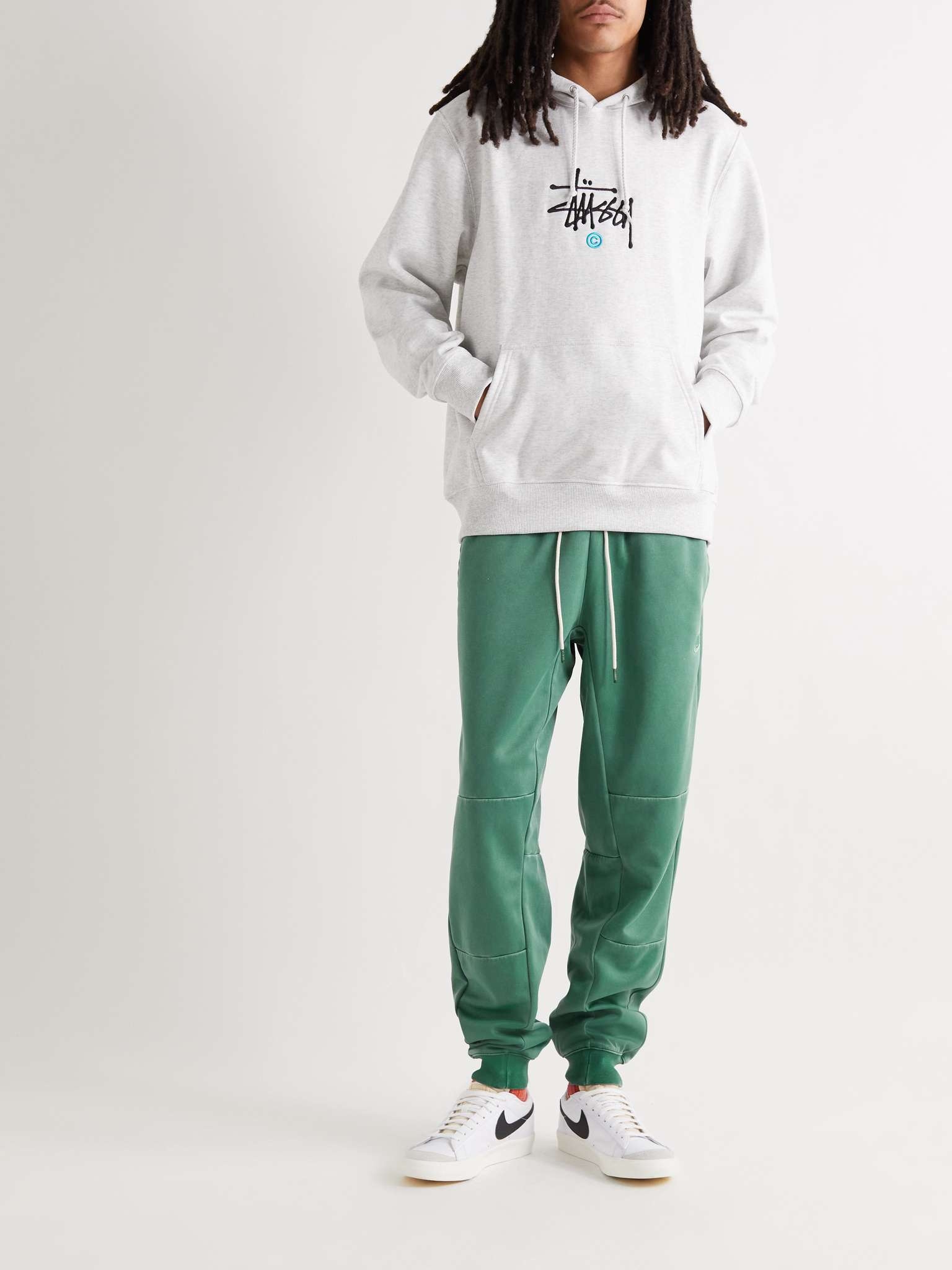 Tapered Logo-Embroidered Recycled Tech-Jersey Sweatpants - 2