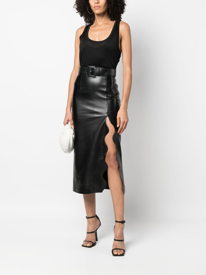 TOM FORD logo-patch silk tank top outlook