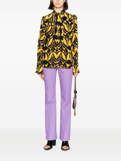 La DoubleJ Ascot floral-pattern silk shirt outlook
