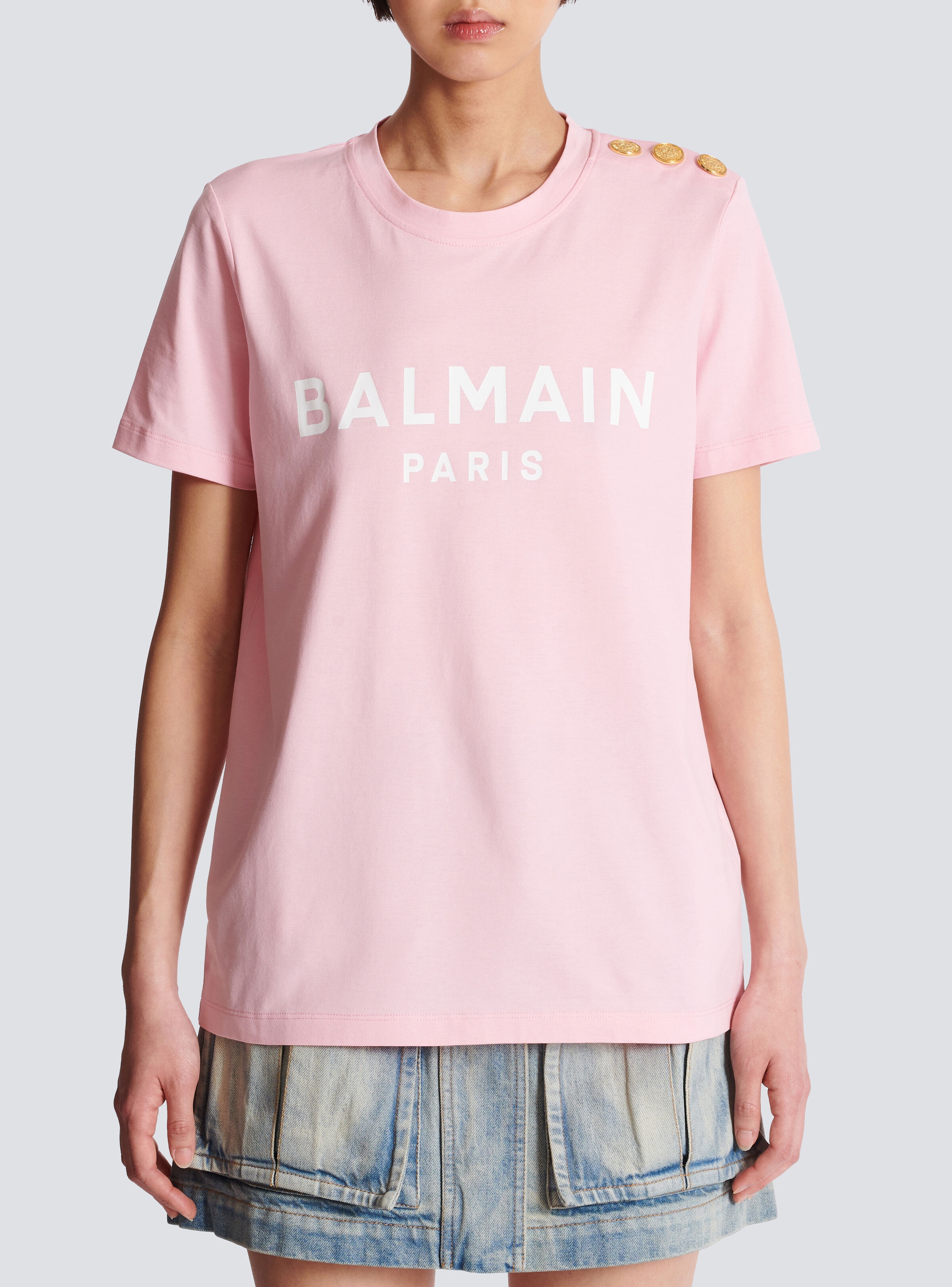 T-shirt with Balmain Paris print - 5