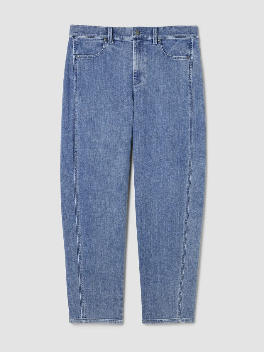 Cotton Stretch Denim Lantern Jean - 1