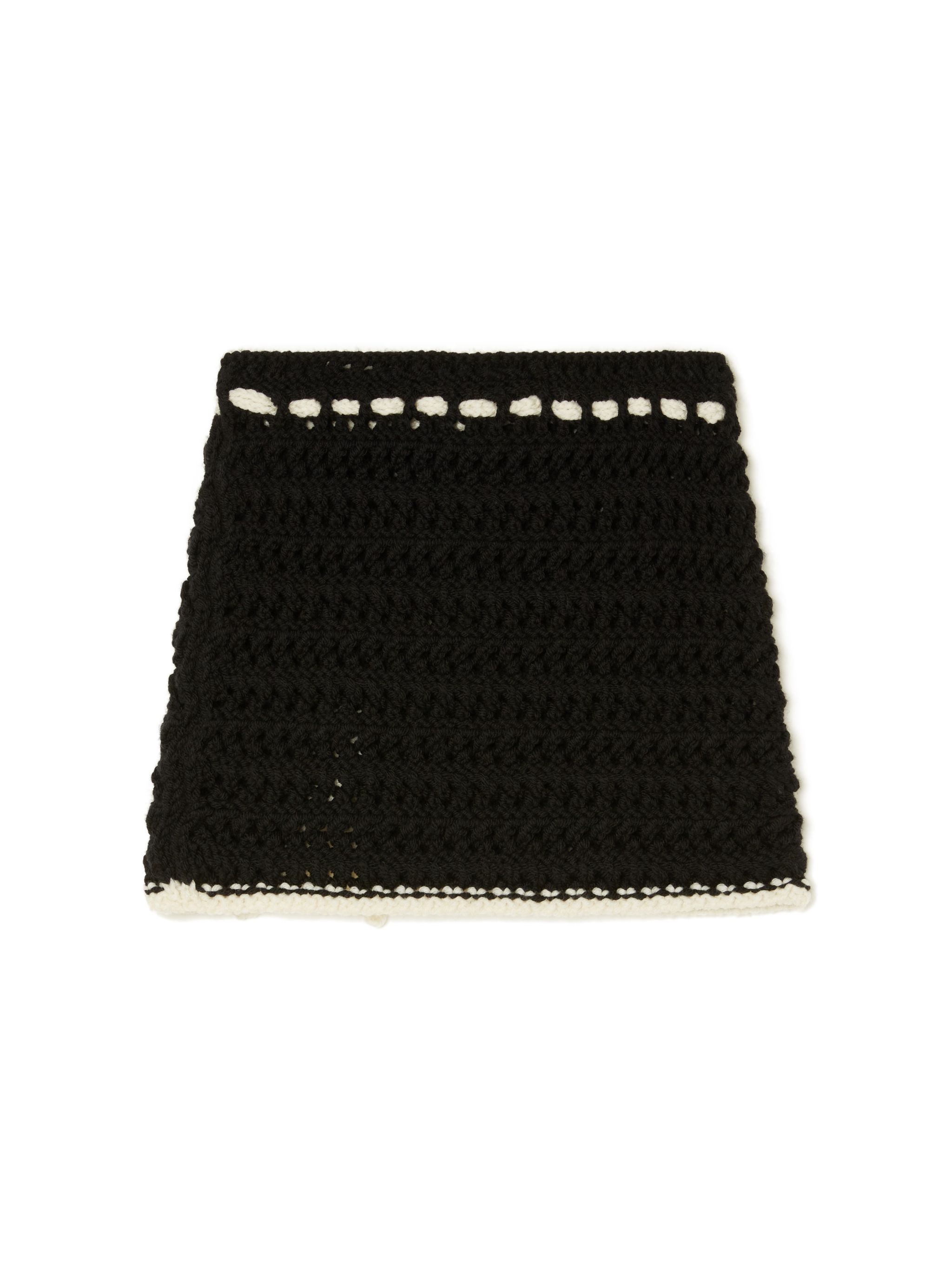 B & W Crochet Mini Skirt - 3